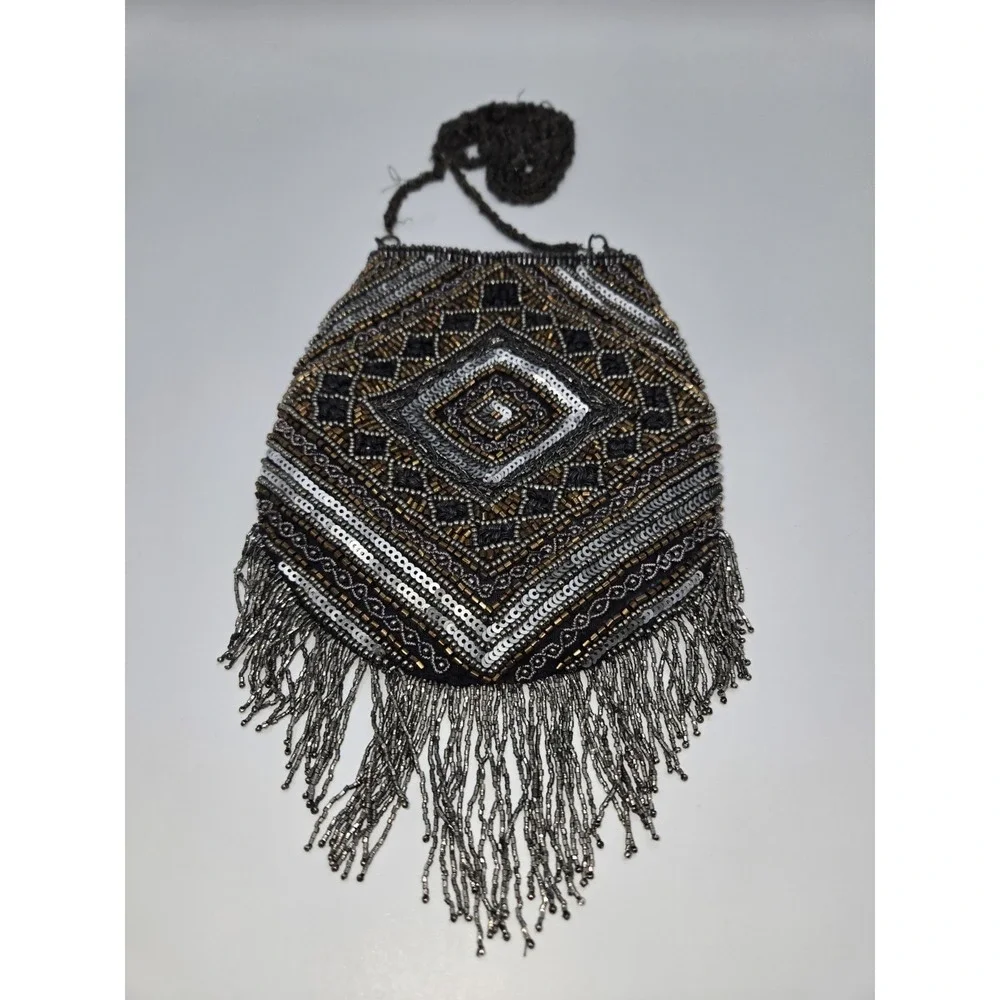 Zara Beaded Fringe Evening Clutch 7